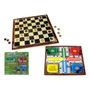 Rama Tablero de madera Parchis 4 y Damas con accesorios