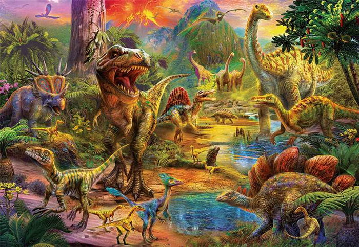 Educa Puzzle 1000 piezas Tierra de Dinosaurios
