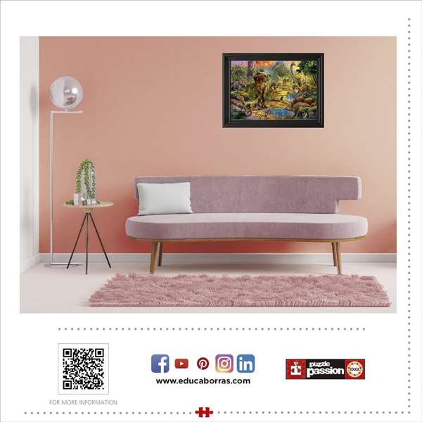 Educa Puzzle 1000 piezas Tierra de Dinosaurios