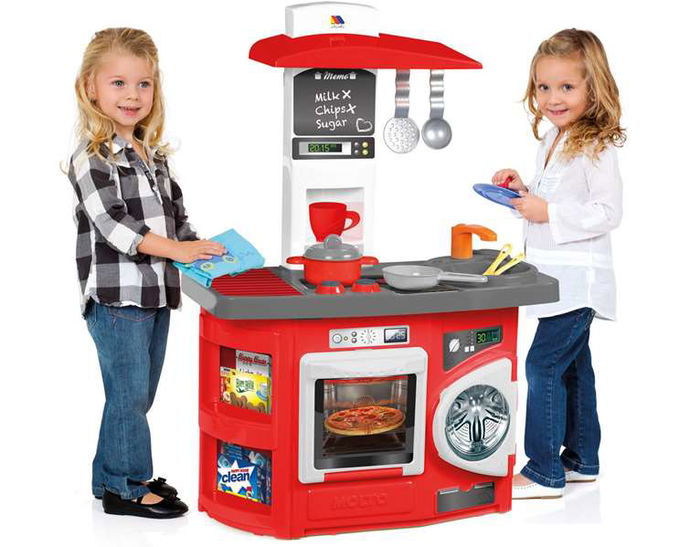 Molto Cocina Infantil Roja con 12 Accesorios, 81 cm