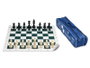 Cayro 506 Juego Ajedrez Escolar en Bolsa con Cremallera 50x50 cm Tablero Neopreno Fichas Plástico