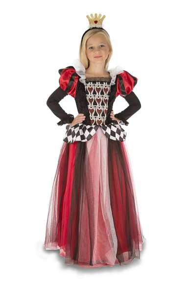 Disfraz para Niños Negro/Rojo Reina de Corazones