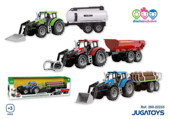 Tractor con remolque 52x9x7,5cm - modelos surtidos