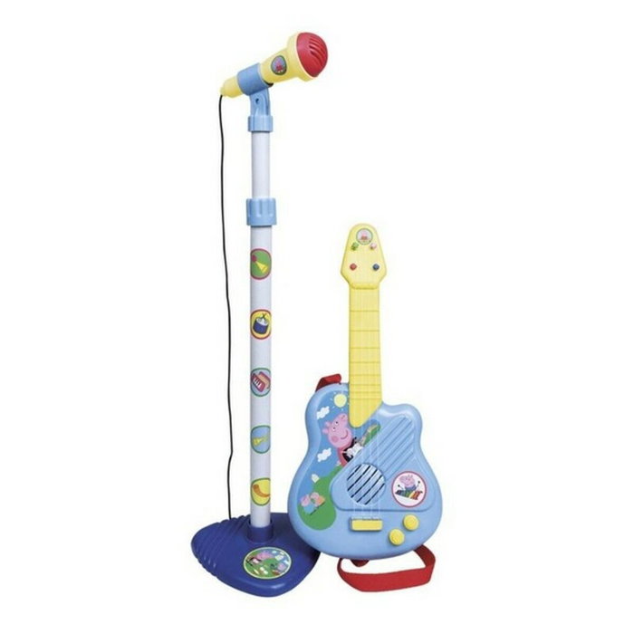 Reig Guitarra y Micrófono de pie Peppa Pig con amplificador Reig Guitarra y Micrófono de pie Peppa Pig con amplificador