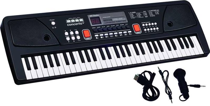 Reig Órgano Electrónico 8922 con Micrófono, 61 Teclas, 16 Sonidos y 6 Canciones Demo