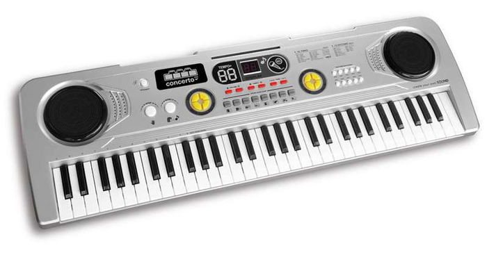 Reig Órgano 61 Teclas con Micrófono, Toma USB y Cable de Audio