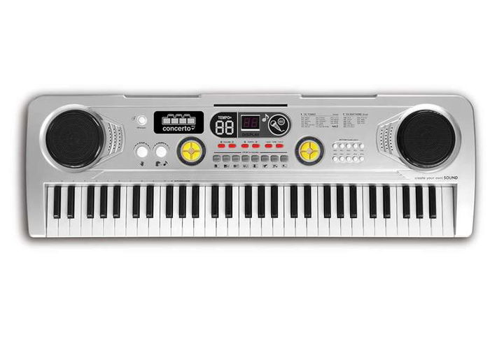 Reig Órgano 61 Teclas con Micrófono, Toma USB y Cable de Audio