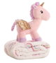 Creaciones Llopis Peluche Unicornio 26 cm con Manta Coralina 90x75 cm - Modelos Surtidos