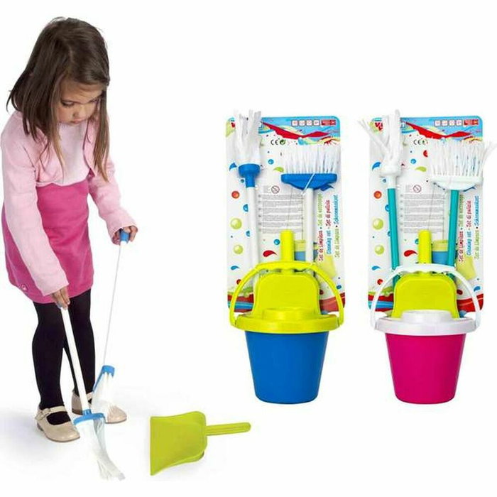 Vicam Conjunto de Limpieza Escoba, Recogedor, Cubo y Fregona - Modelos surtidos