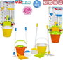 Vicam Conjunto de limpieza infantil escoba, recogedor, cubo y fregona 41x21x18 cm - Modelos surtidos