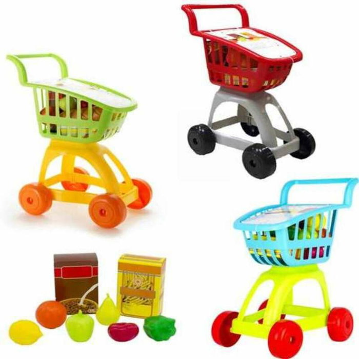 Vicam Carro De Compra con Frutas, Verduras y Cajas de alimentos