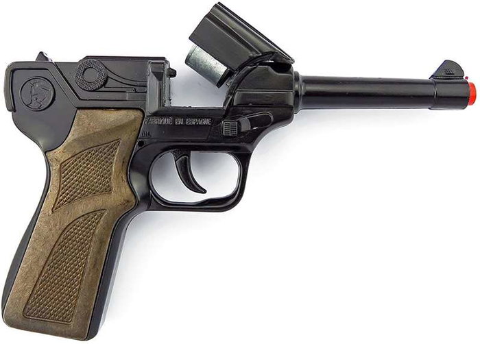 Gonher Pistola Policía 8 Tiros Negra 17x12x3 cm Juguete