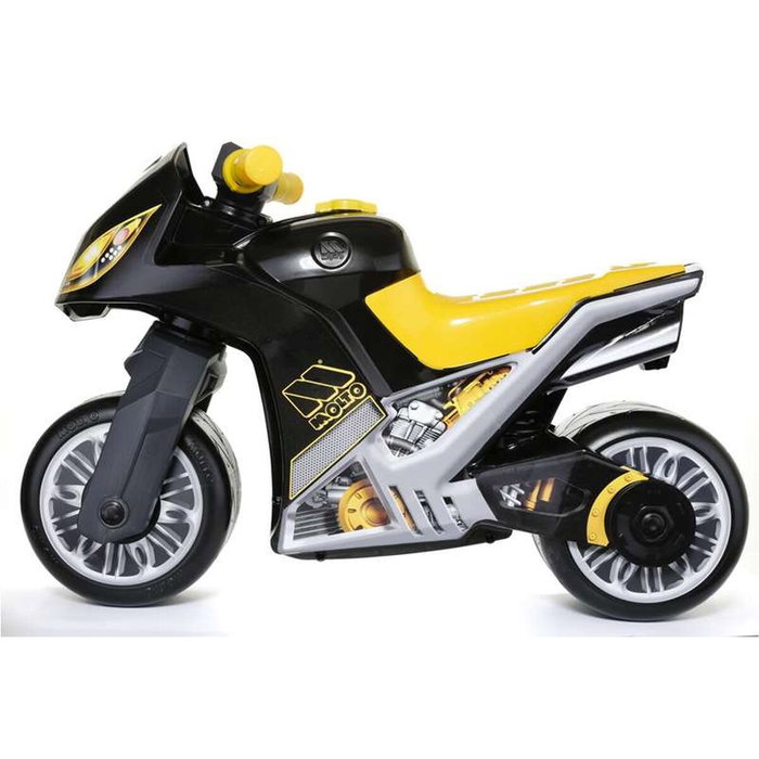 Molto Correpasillos Moto Cross negra y amarilla 73 cm