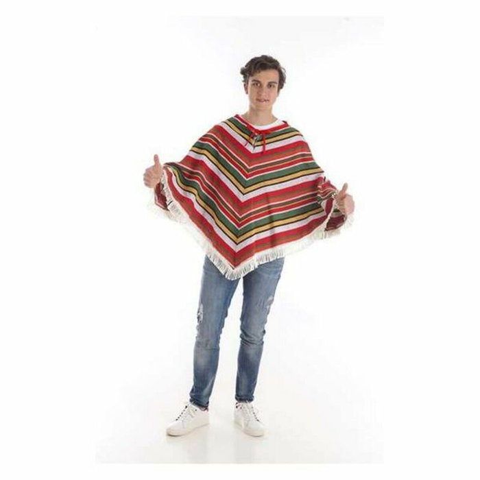 Creaciones Llopis Disfraz Adulto Poncho Mexicano Pico Talla L
