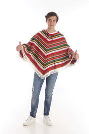 Creaciones Llopis Disfraz Adulto Poncho Mexicano Pico Talla L Multicolor Poliéster