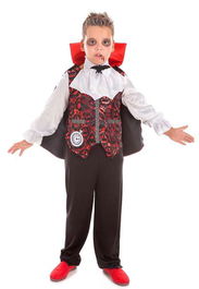Creaciones Llopis Disfraz Infantil Vampiro Arabescos Talla M 7-9 Años