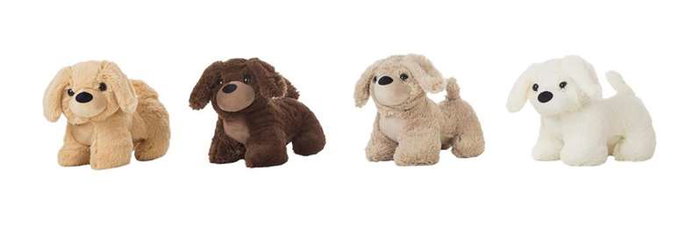 Creaciones Llopis Peluche Perro Labrador de Poliéster, 25 cm, Juguete para Niños, Modelos y Colores Surtidos Aleatoriamente