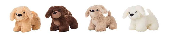 Creaciones Llopis Peluche Perro Labrador de Poliéster, 25 cm, Juguete para Niños, Modelos y Colores Surtidos Aleatoriamente