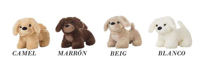 Creaciones Llopis Peluche Perro Labrador de Poliéster, 25 cm, Juguete para Niños, Modelos y Colores Surtidos Aleatoriamente