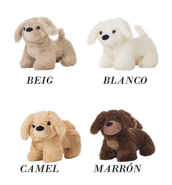 Creaciones Llopis Peluche Perro Labrador de Poliéster, 25 cm, Juguete para Niños, Modelos y Colores Surtidos Aleatoriamente