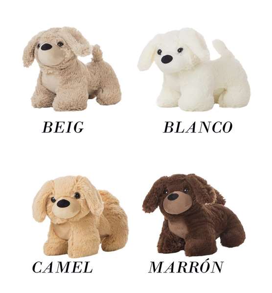 Creaciones Llopis Peluche Perro Labrador de Poliéster, 25 cm, Juguete para Niños, Modelos y Colores Surtidos Aleatoriamente