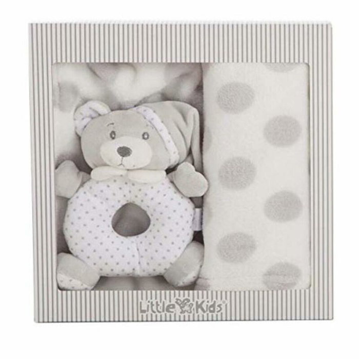 Creaciones Llopis Set Caja Manta Gris 100 X 75 + Sonajero 16 Cm Creaciones Llopis Set Caja Manta Gris 100 X 75 + Sonajero 16 Cm