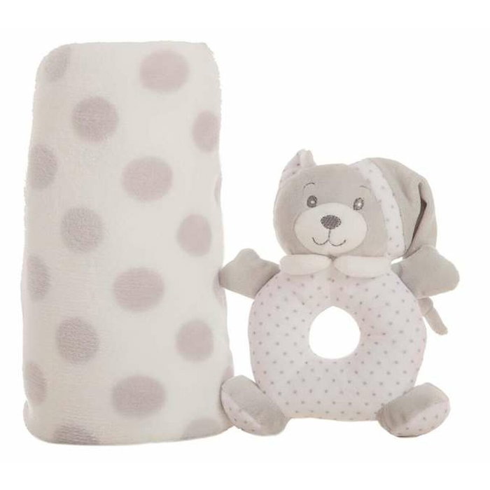 Creaciones Llopis Set Caja Manta Gris 100 X 75 + Sonajero 16 Cm Creaciones Llopis Set Caja Manta Gris 100 X 75 + Sonajero 16 Cm