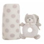 Creaciones Llopis Set Caja Manta Gris 100 X 75 + Sonajero 16 Cm
