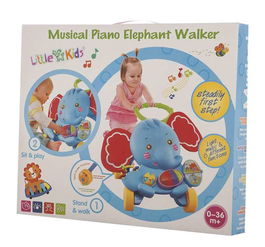 Creaciones Llopis Andador de Actividad Elefante Musical con Luces para Niños de 3 Años, 45x50x40cm