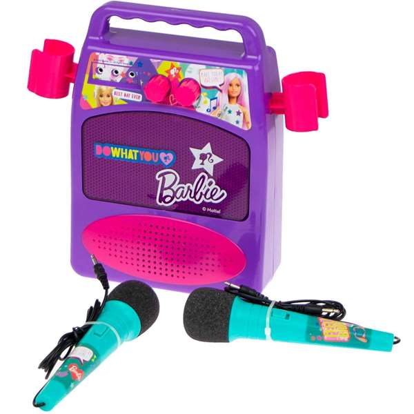 Reig Bafle Con 2 Micros Barbie con Sonidos y Luces, Juguete Musical Recomendado para 3 Años