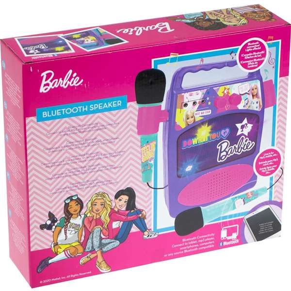 Reig Bafle Con 2 Micros Barbie con Sonidos y Luces, Juguete Musical Recomendado para 3 Años