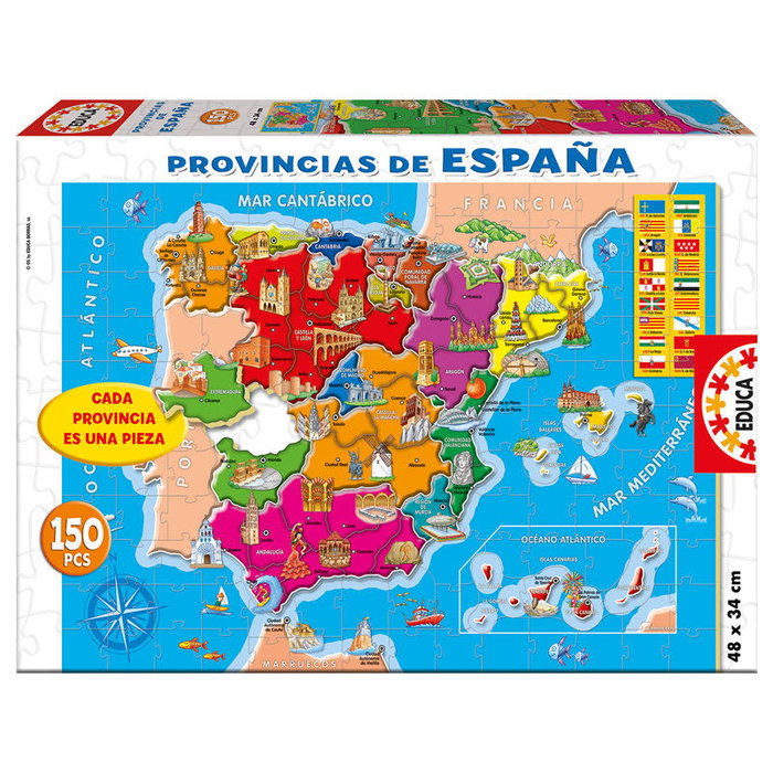 Educa Puzzle Provincias de España 150 piezas Educa Puzzle Provincias de España 150 piezas