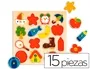 Diset Puzle de 15 Piezas Siluetas para Bebés a Partir de 1 Año, Ilustraciones Coloridas, 28x28x2.5 cm