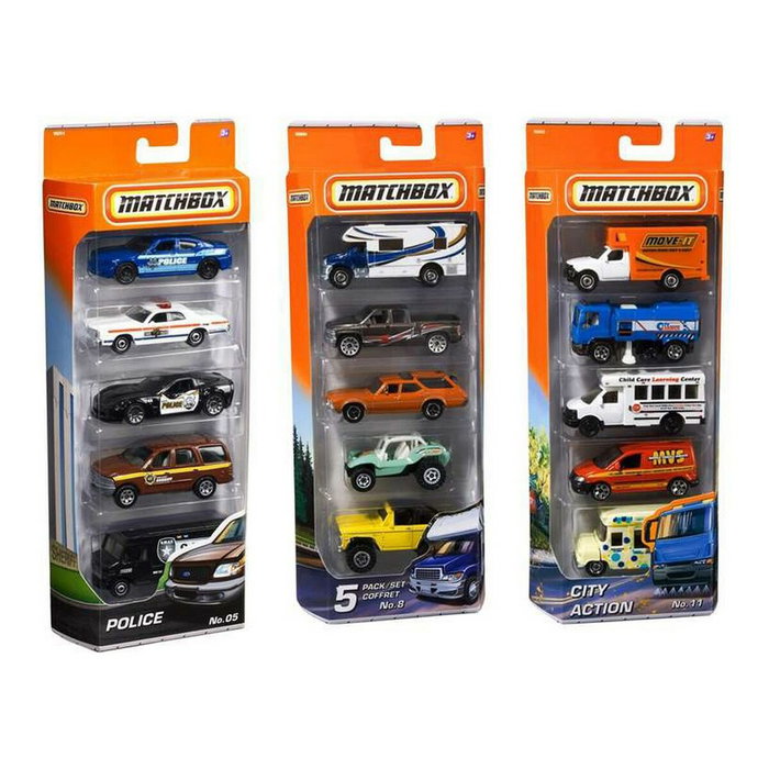 Matchbox Pack de 5 vehículos clásicos