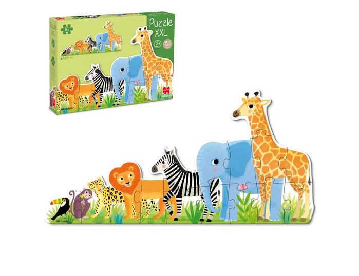 GOULA Puzzle XXL Decreciente Selva de 16 Piezas