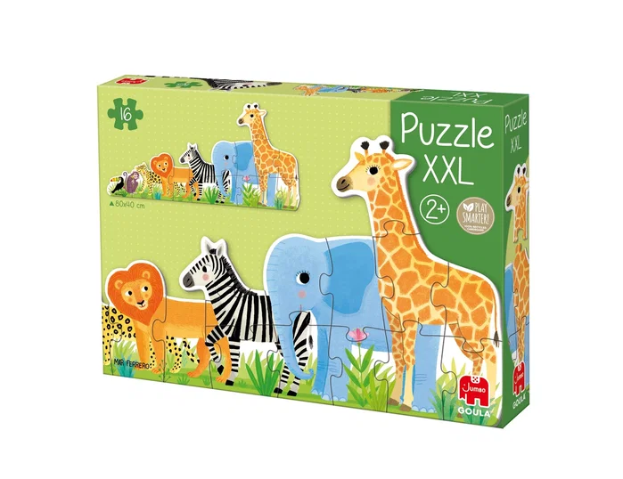 GOULA Puzzle XXL Decreciente Selva de 16 Piezas