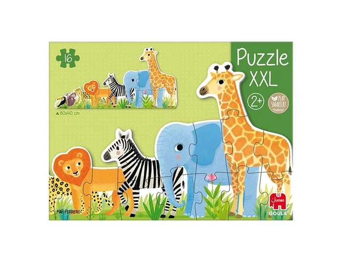 GOULA Puzzle XXL Decreciente Selva de 16 Piezas