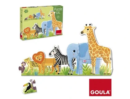GOULA Puzle XXL Selva de 16 piezas decrecientes