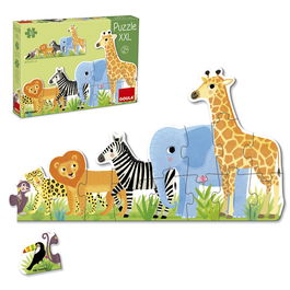 Goula Puzzle XXL Decreciente Selva 53426 16 Piezas Gigantes para Niños +2 Años