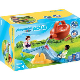PLAYMOBIL 70269 1.2.3 Balancín Acuático con Regadera, Juguete de Agua para Bebés +1 Año y Medio, Parque Acuático Infantil