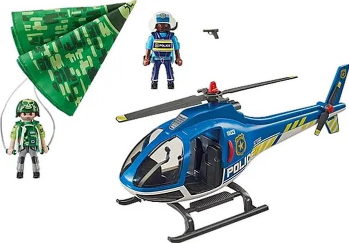 Playmobil Helicóptero de Policía y Persecución en Paracaídas 70569