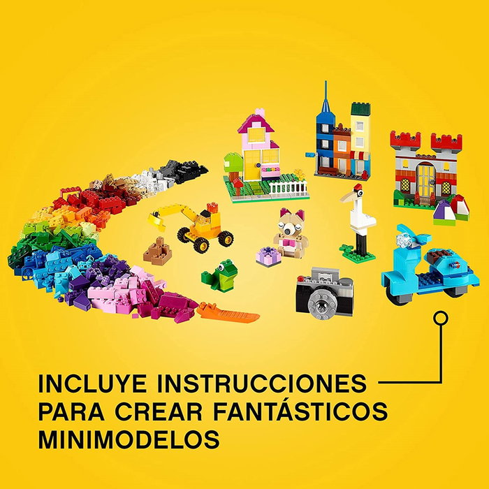 LEGO Classic Construcciones Caja Ladrillos Grande - 790 Piezas de Construcción Creativa en 33 Colores con Ventanas, Puertas y Piezas Especiales