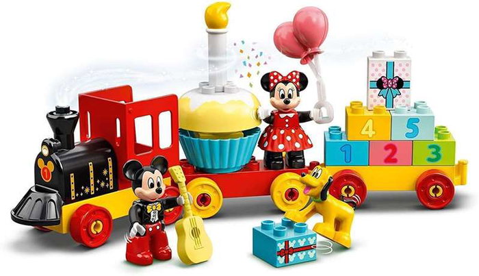 Lego Duplo - Tren de Cumpleaños de Mickey y Minnie, Juego de Construcción de 22 Piezas, para Niños a Partir de 18 Meses