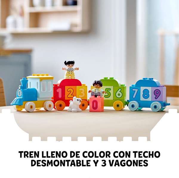 LEGO Tren De Los Numeros Aprende A Contar LEGO DUPLO 10954 Juguete Educativo Para Niños 18 Meses