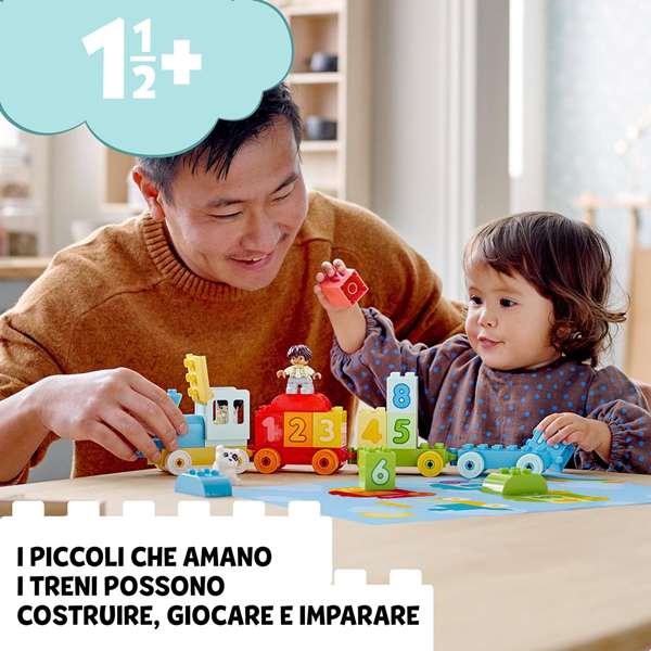 LEGO Tren De Los Numeros Aprende A Contar LEGO DUPLO 10954 Juguete Educativo Para Niños 18 Meses