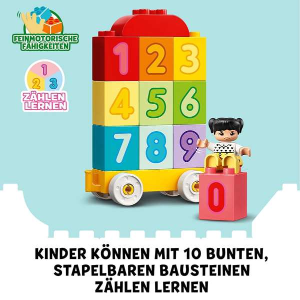 LEGO Tren De Los Numeros Aprende A Contar LEGO DUPLO 10954 Juguete Educativo Para Niños 18 Meses