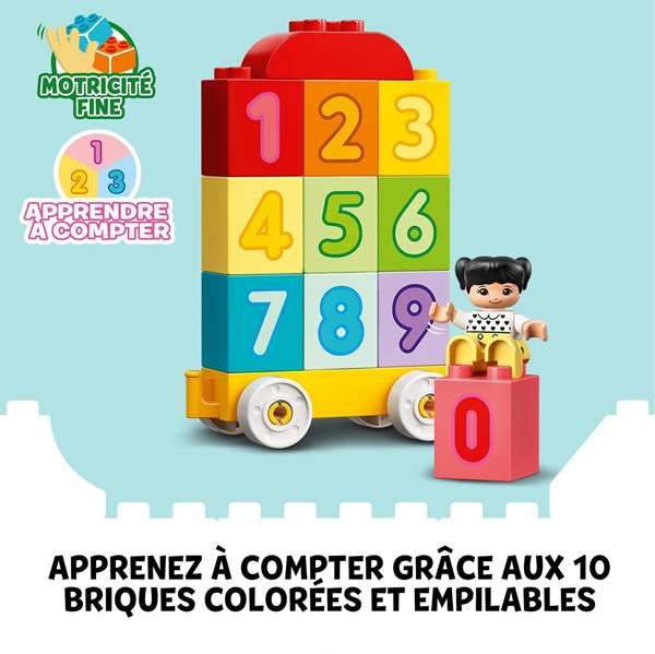 LEGO Tren De Los Numeros Aprende A Contar LEGO DUPLO 10954 Juguete Educativo Para Niños 18 Meses