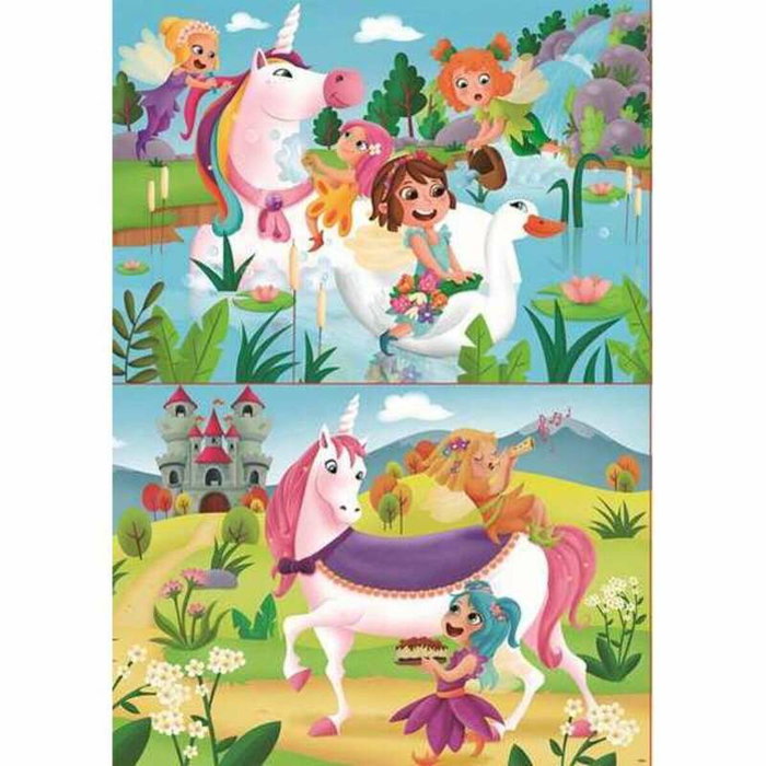 Educa Set de 2 Puzzles Infantiles de 20 Piezas Unicornios y Hadas Educa Set de 2 Puzzles Infantiles de 20 Piezas Unicornios y Hadas