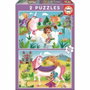 Educa Set de 2 Puzzles Infantiles de 20 Piezas Unicornios y Hadas