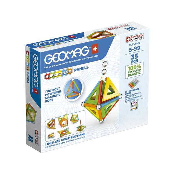 Geomag Classic Supercolor Panels de 35 piezas Geomag Classic Supercolor Panels de 35 piezas